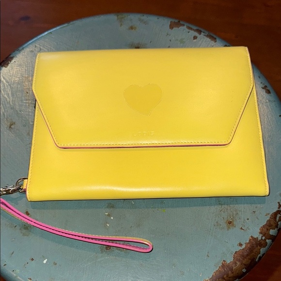 Lodis Yellow and Pink Women's Tablet clutch - Picture 1 of 8